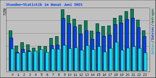 Stunden-Statistik im Monat Juni 2021