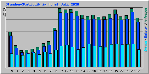 Stunden-Statistik im Monat Juli 2026